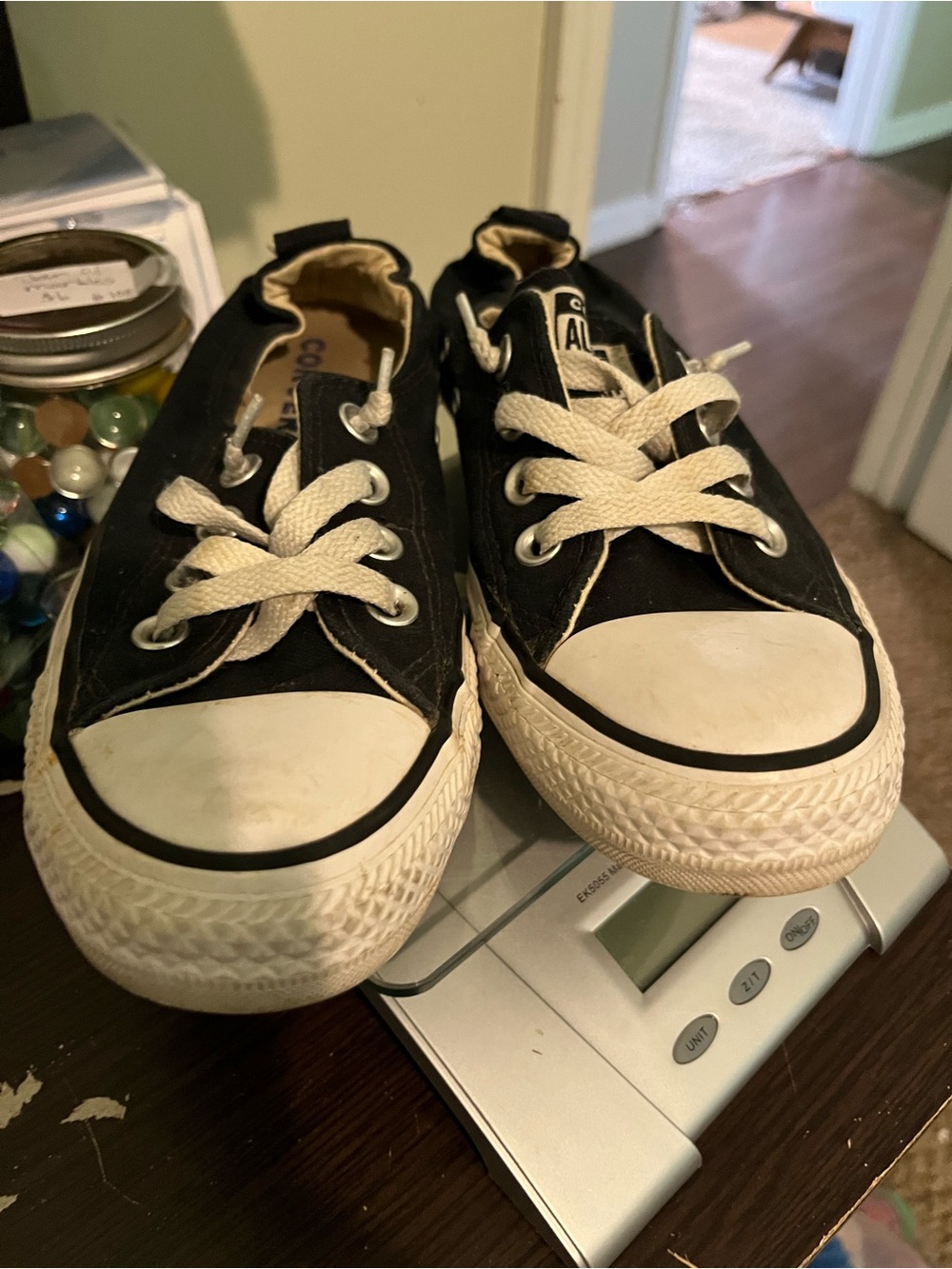 Converse Black and White Low-Top Sneakers